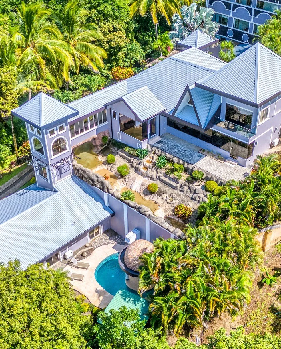 Castillo Colonial main house, aerial view